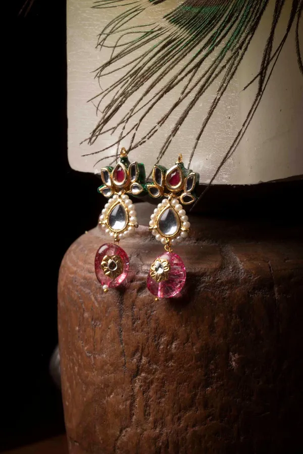 Lotus Tourmaline Drop Earrings