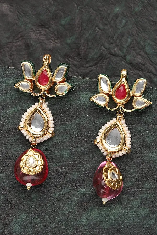 Lotus Tourmaline Drop Earrings
