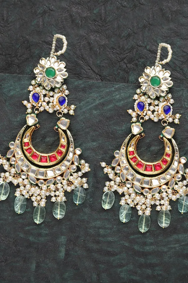 Double Layer White & Red Chandbalis