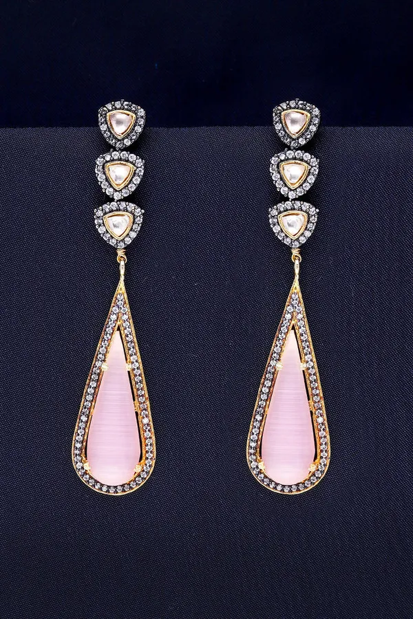 Pink Raindrop Earrings