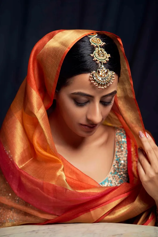 Red Pearls Lunar Rounds Maang Tikka