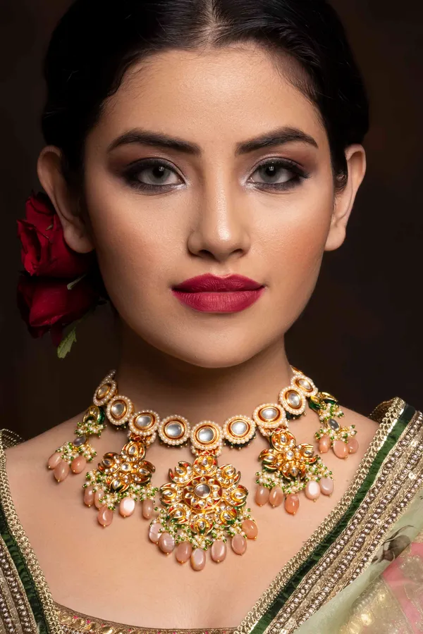 Green Kundan Choker Necklace