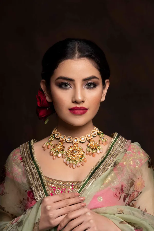 Green Kundan Choker Necklace