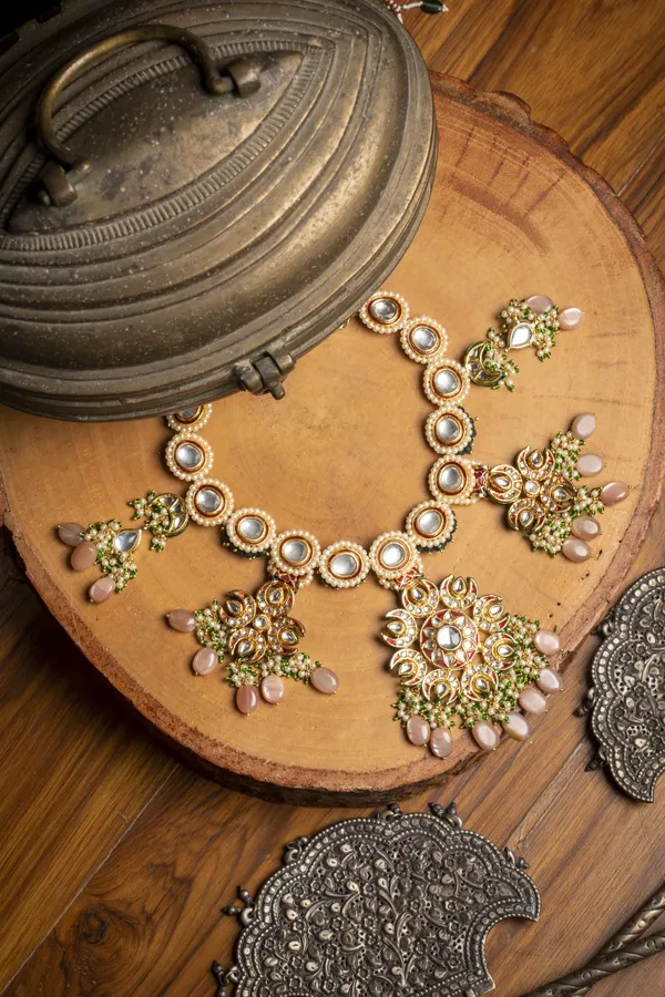 Green Kundan Choker Necklace