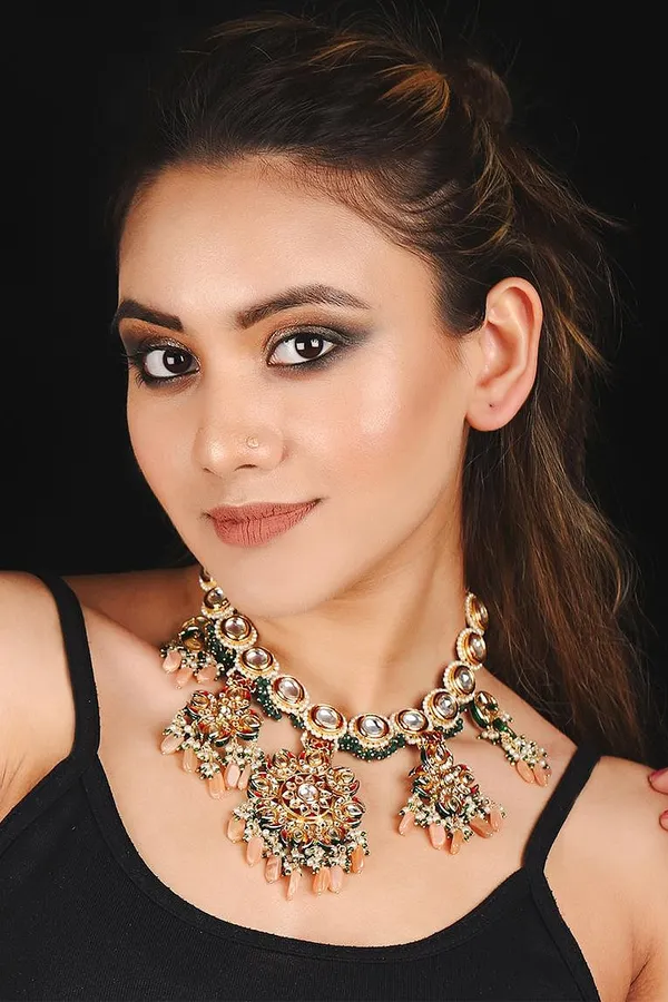 Green Kundan Choker Necklace
