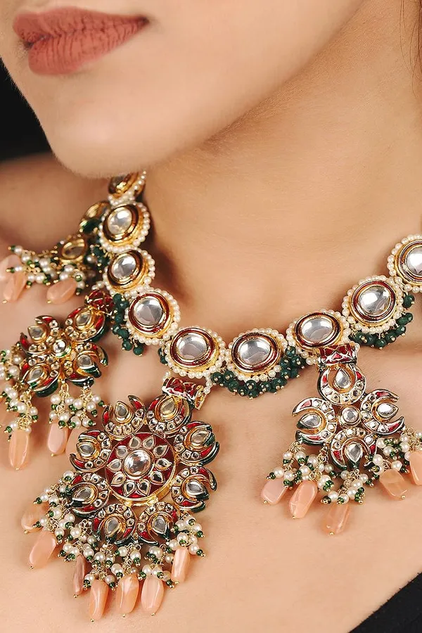 Green Kundan Choker Necklace