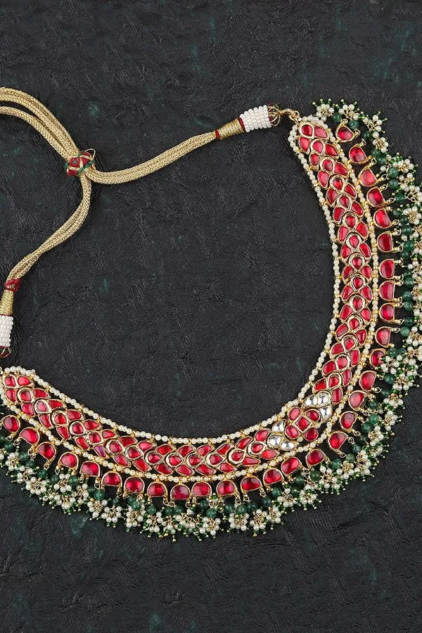 Red Mosaic Choker