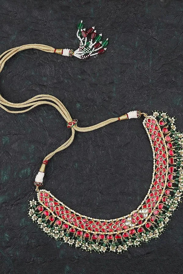 Red Mosaic Choker