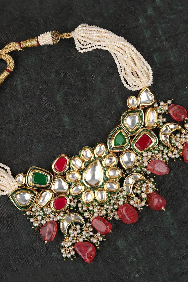 Assymmetric Red Rocks Choker Necklace