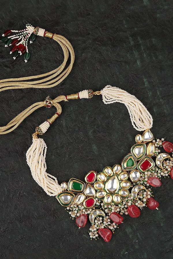 Assymmetric Red Rocks Choker Necklace