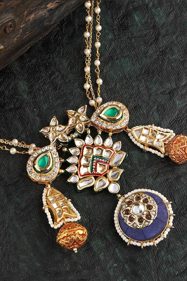 Blue Kundan & Pearl Cobalt Rani Necklace