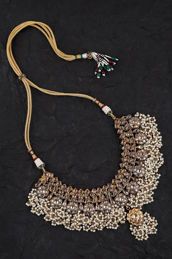 Gold & White Jadai Necklace