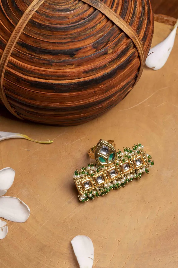 Gold Green Ring