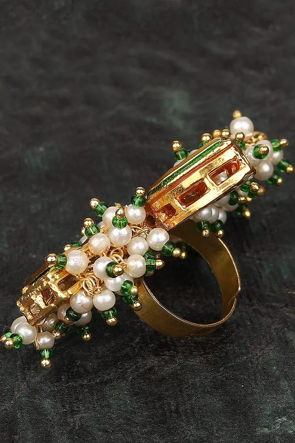Gold Green Ring