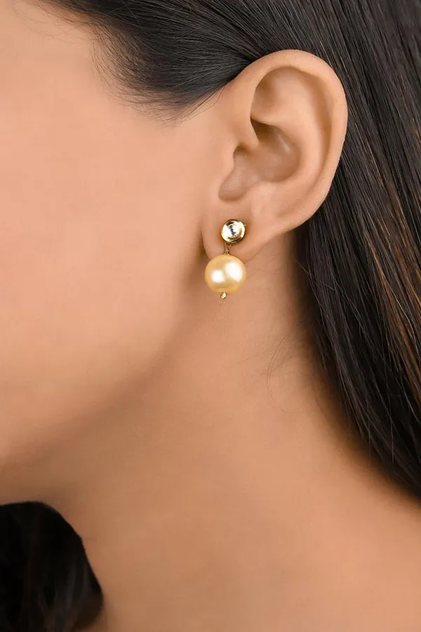 Kundan & Pearl Stud Earrings