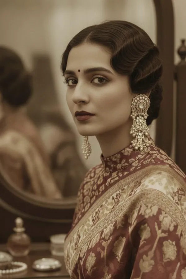 Statement Gold & White Fish Motif Dangler Earrings