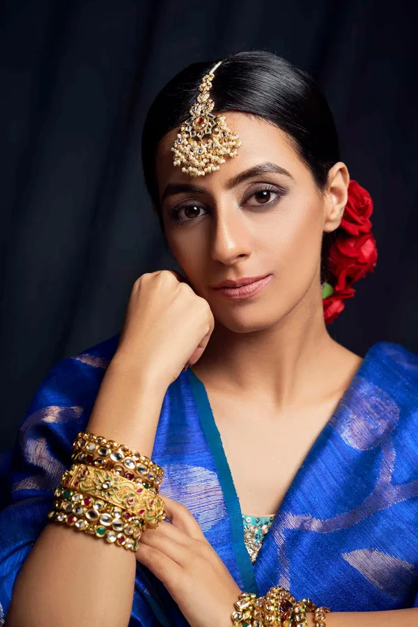 Gulaal Red Kundan Pearls Maang Tikka