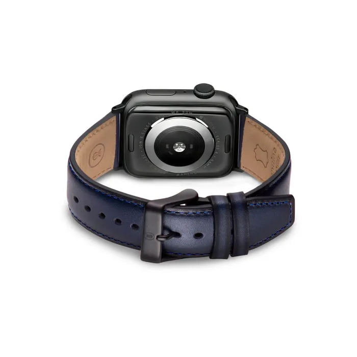 Lapis Bard Leather Apple Watch Strap - Navy