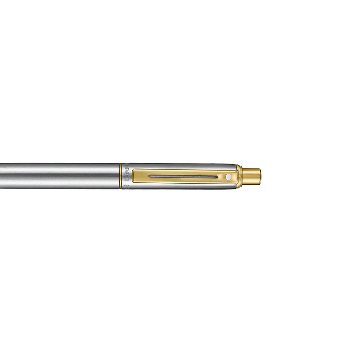 Sheaffer Sentinel Metal 333 Brushed Chrome Ballpoint Pen with Gold-Plated Trims