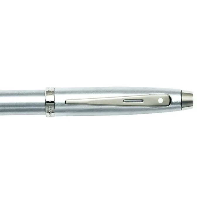 Sheaffer Gift Set 100 9306 Fountain Pen (M) and Rollerball Pen Brushed Chrome with Chrome Trims - Set of 2 Pens