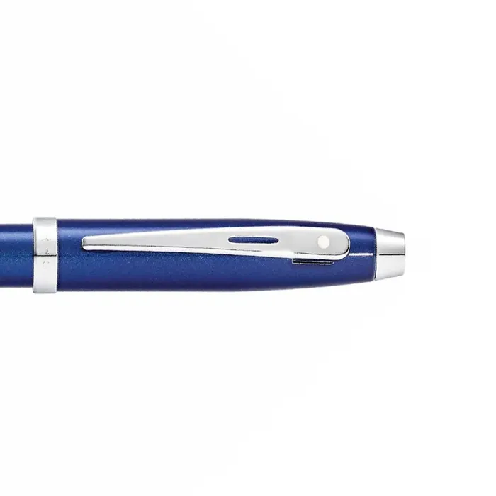 Sheaffer Gift Set 100 9339 Ballpoint Pen and Rollerball Pen Glossy Blue with Chrome Trims - Set of 2 Pens
