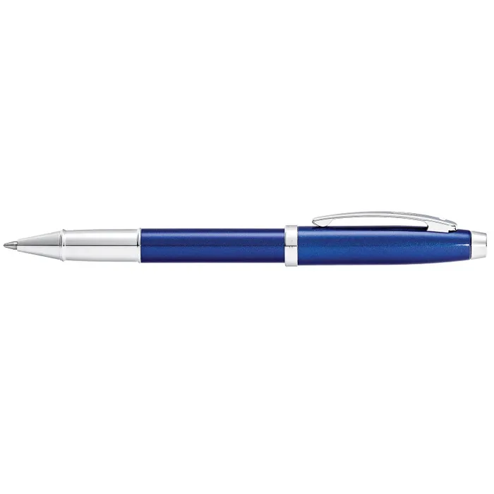 Sheaffer Gift Set 100 9339 Ballpoint Pen and Rollerball Pen Glossy Blue with Chrome Trims - Set of 2 Pens