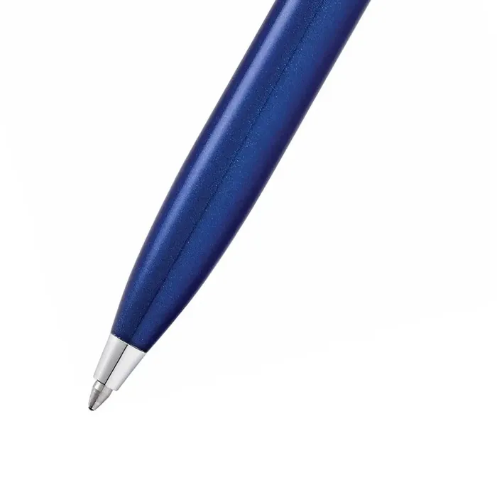 Sheaffer Gift Set 100 9339 Ballpoint Pen and Rollerball Pen Glossy Blue with Chrome Trims - Set of 2 Pens