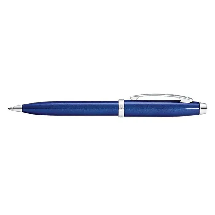 Sheaffer Gift Set 100 9339 Ballpoint Pen and Rollerball Pen Glossy Blue with Chrome Trims - Set of 2 Pens