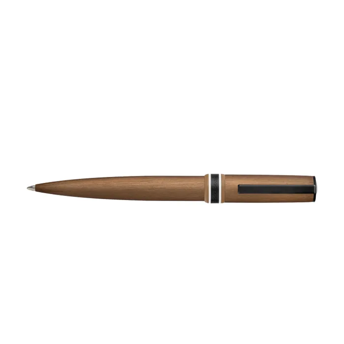 Hugo Boss Ballpoint Pen Arche Brushed Ring Camel