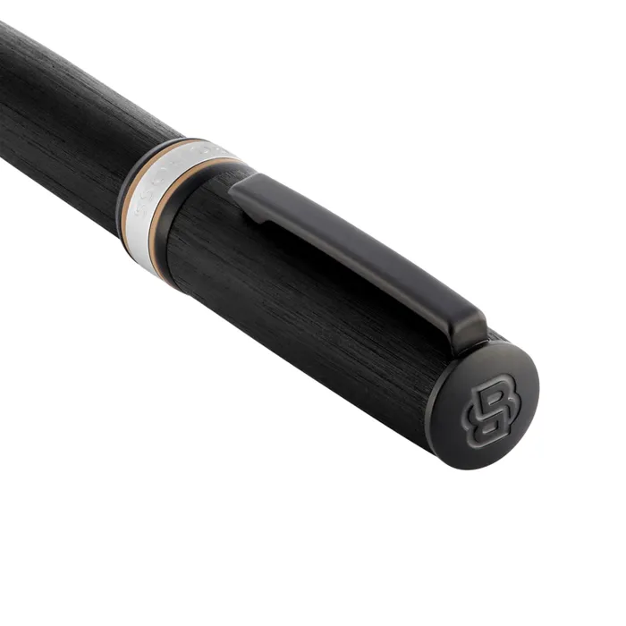 Hugo Boss Ballpoint Pen Arche Brushed Ring Black
