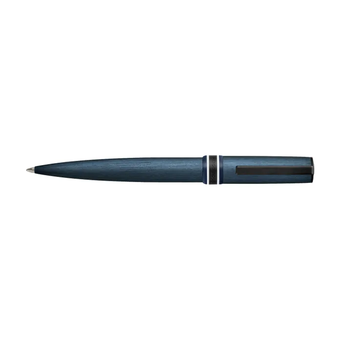Hugo Boss Ballpoint Pen Arche Brushed Ring Navy