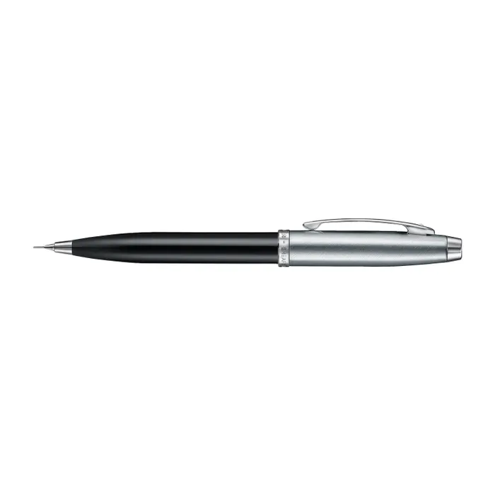 Sheaffer 100 9313 Black & Brushed Chrome 0.7 mm Mechanical Pencil With Chrome Plated Trim