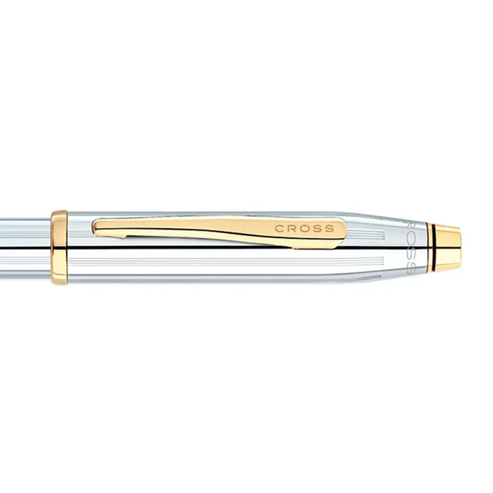 Cross 3304 Century II Medalist Rollerball Pen Chrome with Gold Trims