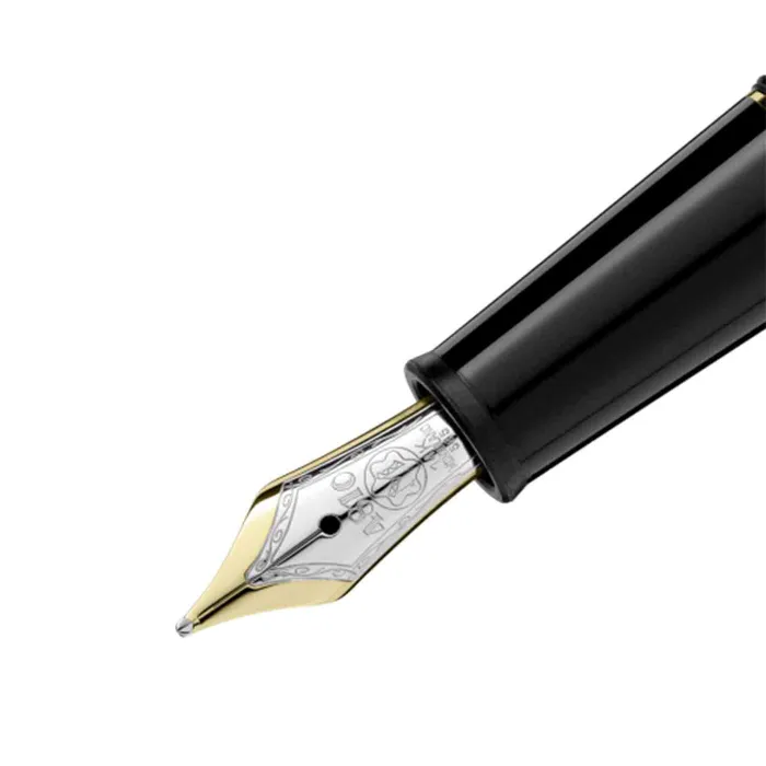 Montblanc MeisterstÃÂ¼ck Classique Medium Fountain Pen - Black With Gold Trims