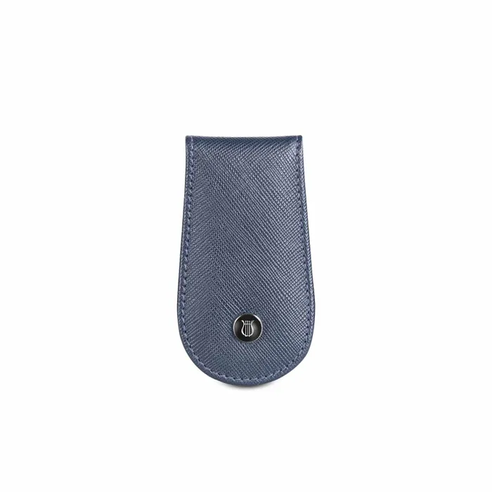 Lapis Bard Stanford Leather Magnetic Money Clip Blue
