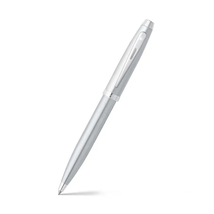 Sheaffer Gift Set 100 Ballpoint Pen with Business Card Holder  Brushed Chrome with Chrome Trims