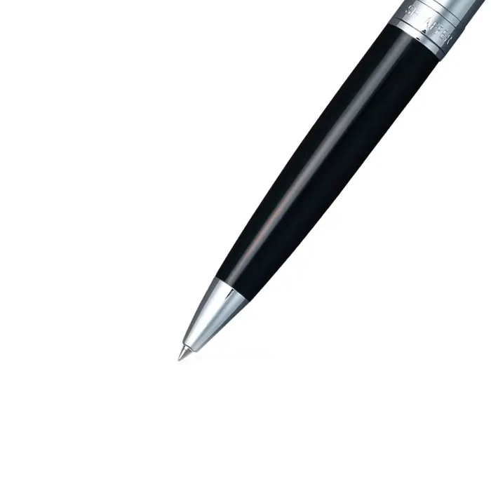 Sheaffer Gift Set 100 Ballpoint Pen with Business Card Holder  Glossy Black with Chrome Trims