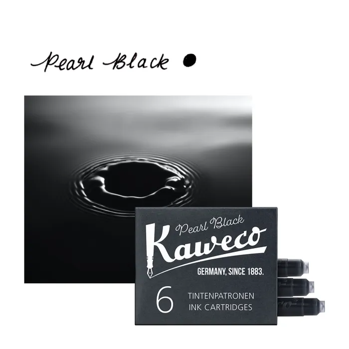 Kaweco Ink Cartridges Pack of 6 - Pearl Black