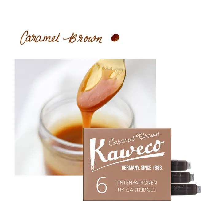 Kaweco Ink Cartridges Pack of 6 - Caramel Brown