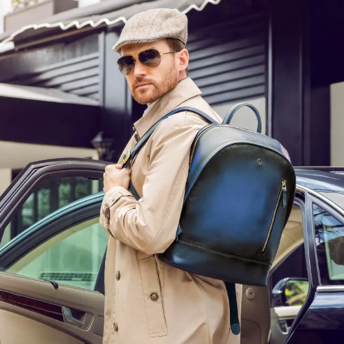 Lapis Bard Ducorium Hampton 14Inch Laptop Backpack Bag Blue