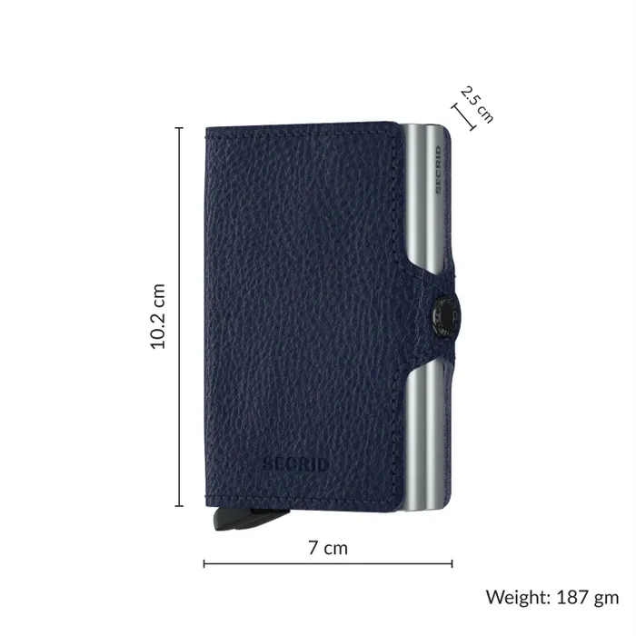 Secrid Twinwallet Veg Navy with Silver Cardprotector