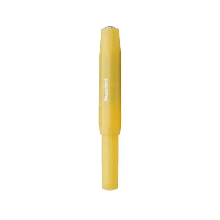 Kaweco Frosted Sport Fountain Pen Sweet Banana with Silver Trims - Medium