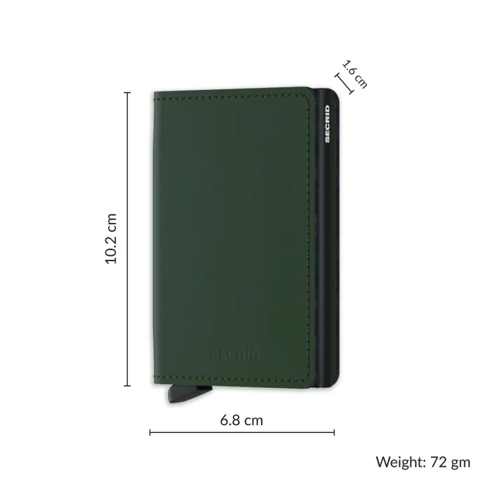 Secrid Slimwallet Matte - Green and Black