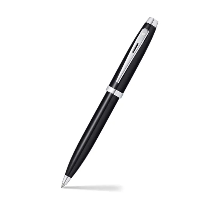 Sheaffer Gift Set 100 Ballpoint Pen with Business Card Holder  Glossy Black with Chrome Trims