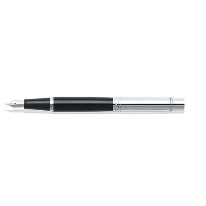 Sheaffer 9314 Gift 300 Fountain Pen (Medium) Glossy Black and Chrome with Chrome Trim