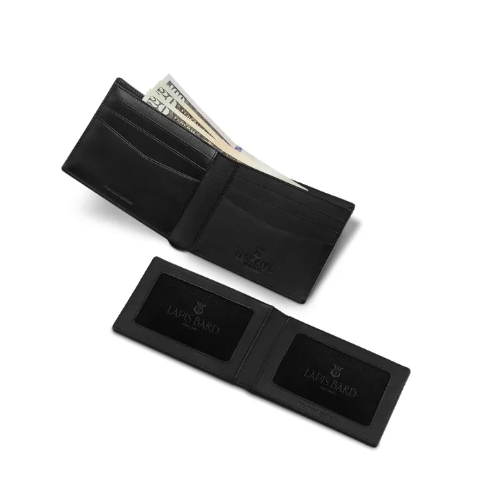 Lapis Bard Mayfair Bifold Wallet with Removable Insert - Black