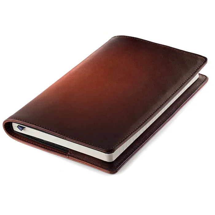 Lapis Bard A5 Leather Notebook Jacket - Cognac