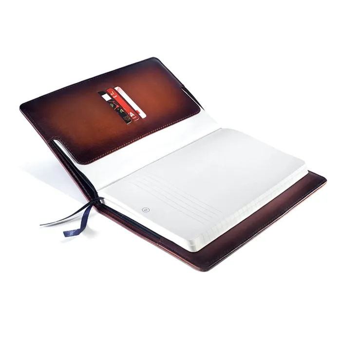 Lapis Bard A5 Leather Notebook Jacket - Cognac