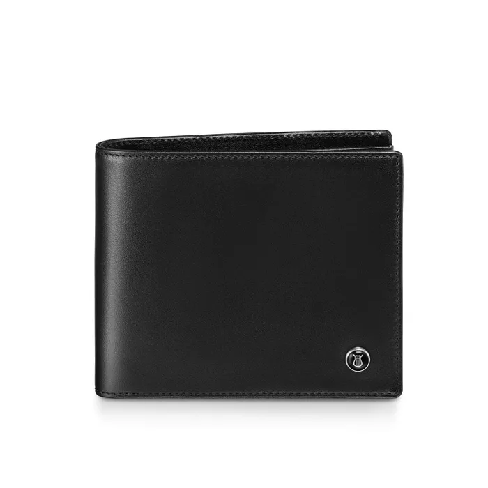 Gift Set Lapis Bard Contemporary Ballpoint Pen With Mayfair Coin Pocket Wallet Black and Chrome