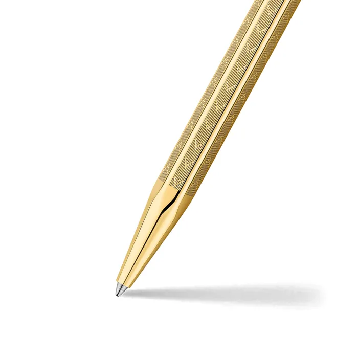 Caran d'Ache Ecridor Chevron Gilded Ballpoint Pen Gold